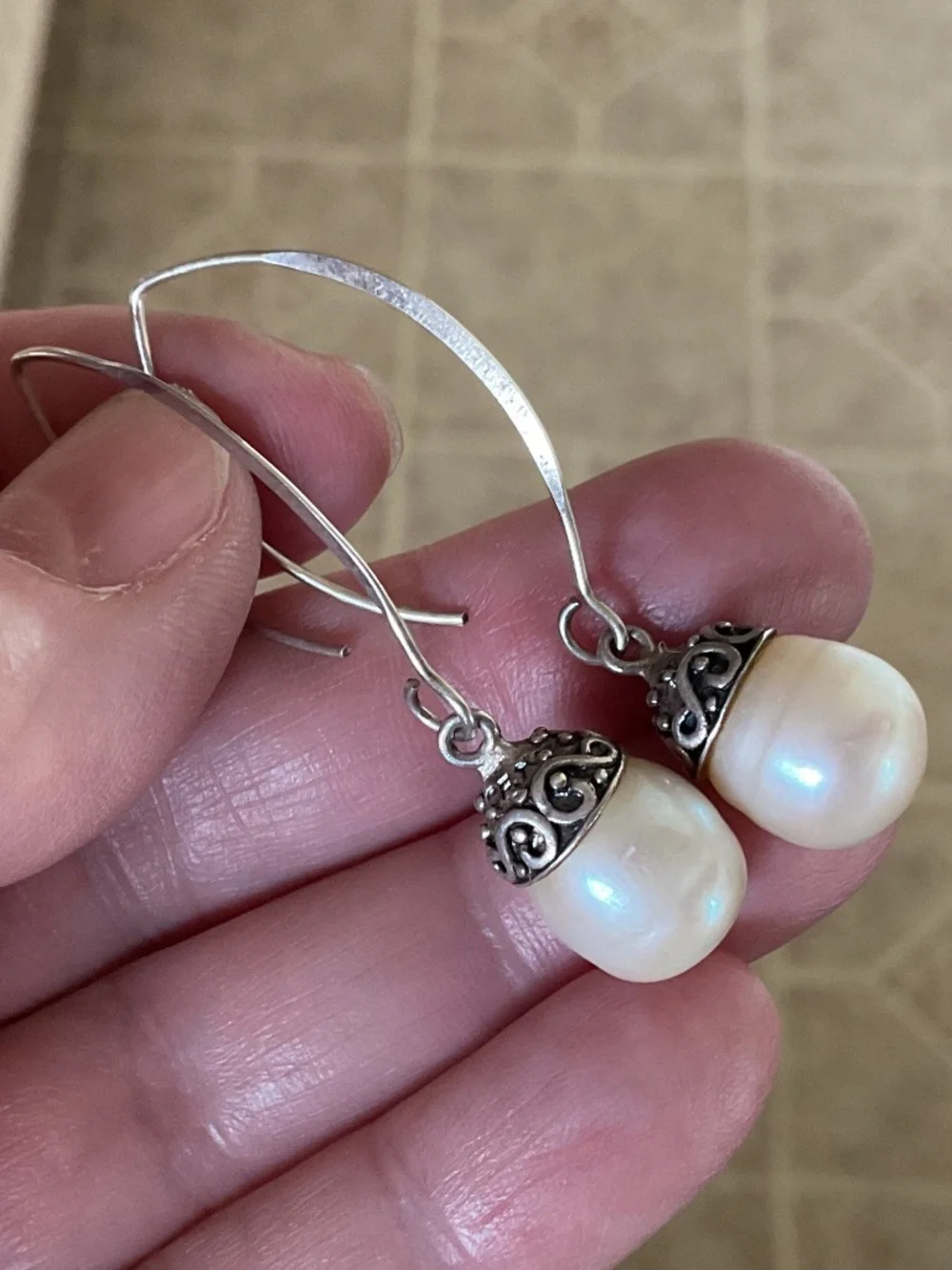 NWOT Sterling Silver 925 Fresh Water Perl Earrings